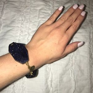 Dark Blue Bourbon and Bowties Bracelet